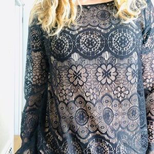 Black Lace Blouse !!!